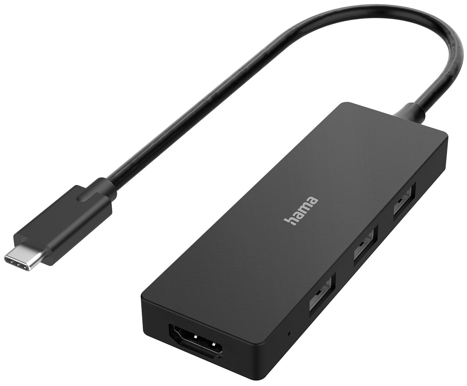 Разветвитель USB-C Hama H-200113 4порт. (00200113) (черный)