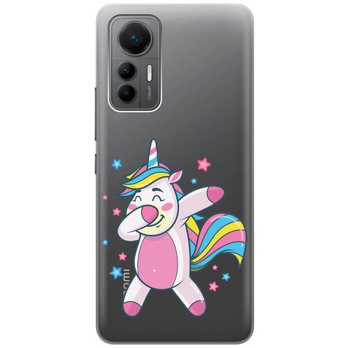 Силиконовый чехол с принтом Unicorn Dab для Xiaomi 12 Lite / Сяоми 12 Лайт силиконовый чехол с принтом hands для xiaomi 12 lite сяоми 12 лайт