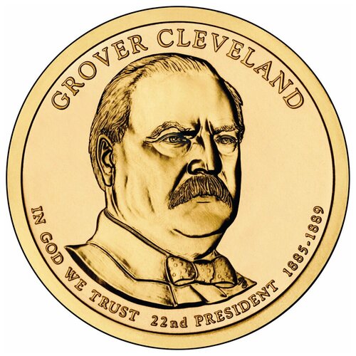 Монета 1 доллар Гровер Кливленд. Президенты. США. D, 2012 г. в. Состояние UNC (из мешка)