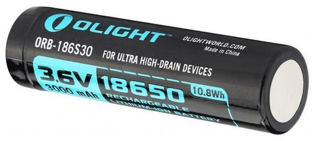 Аккумулятор Li-ion Olight HDC ORB-186S30 18650 3,7 В. 3000 mAh