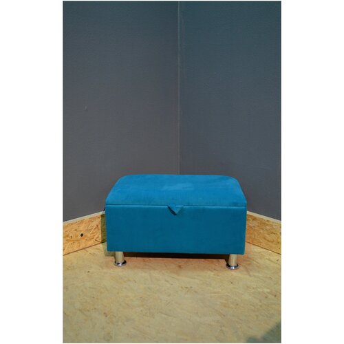 Банкетка / Пуф микровелюр, синий