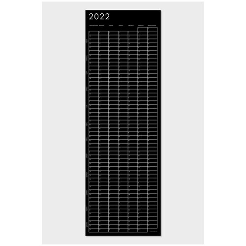 Календарь 2022 настенный POSTERMARKT, размер 30х90 см, черный, календарь в подарочном тубусе гобелен ручной работы в богемном стиле с кисточками настенный декор для дома гостиной спальни изголовье кровати настенный декор в стиле