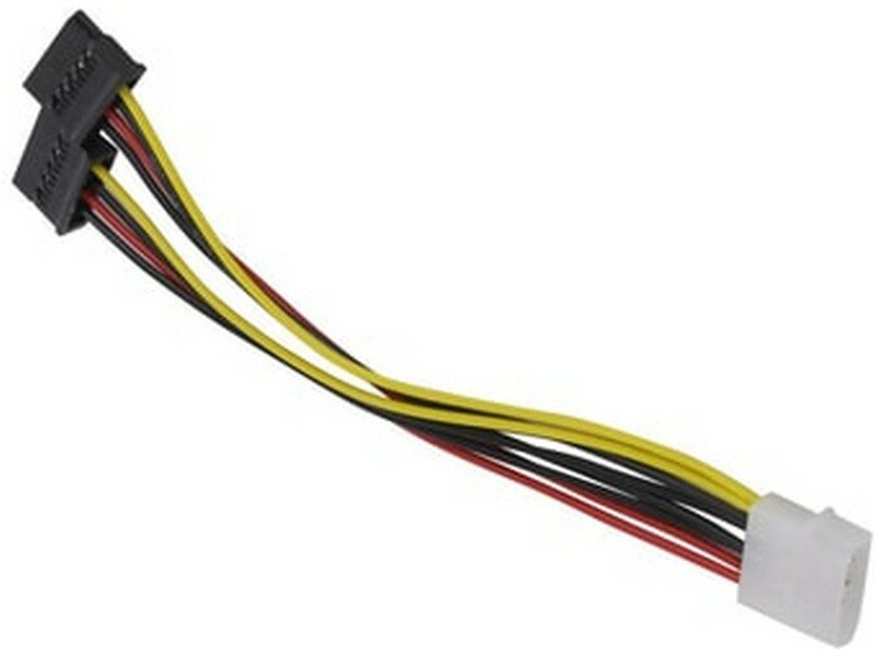 Кабель питания Exegate SATA EX-CC-SATA-PSY (Molex 4pin/2xSATA15pin, 0,15м)