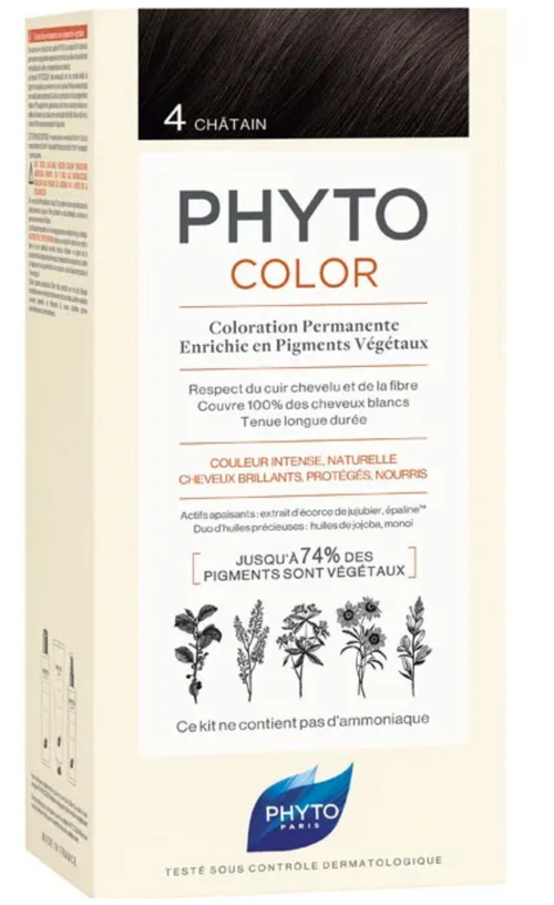 PHYTO PhytoColor краска для волос Coloration Permanente, 4 Шатен, 150 мл