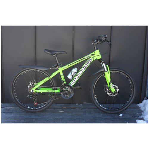 Велосипед алюминиевый зелёный подростковый 24 1699000₽