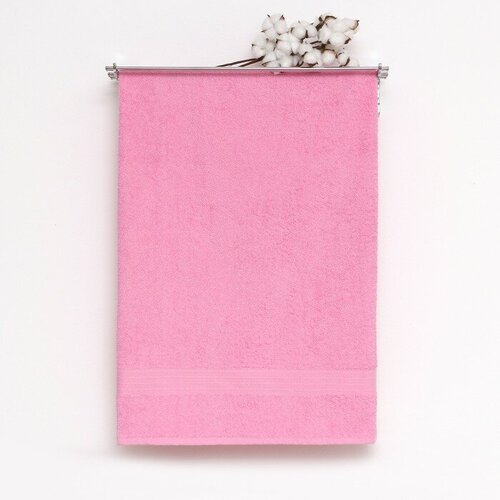 MARU Полотенце махровое 70х140 см, светло-розовый, 440 г/м2, хлопок 100%