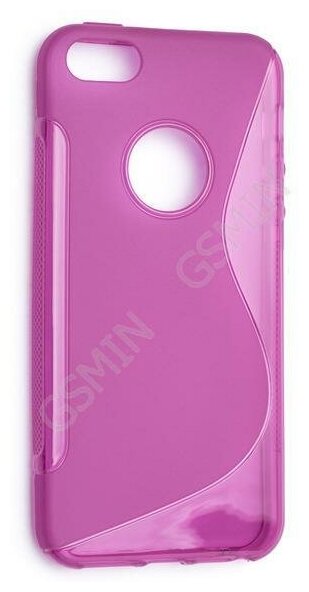 Чехол силиконовый для Apple iPhone 5/5S/SE S-Line TPU (Фиолетовый)