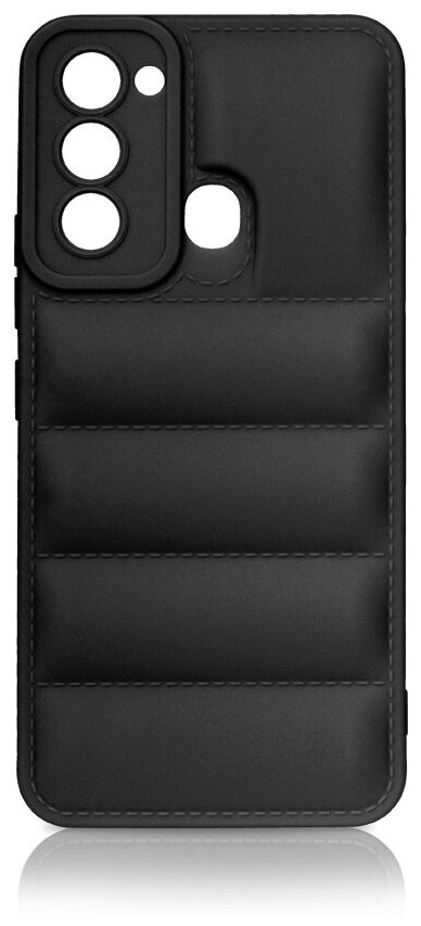 DF / Силиконовый чехол (дутый) для телефона Itel Vision 3 на смартфон Ител Визион 3 DF itJacket-02 (black) / черный - фотография № 1