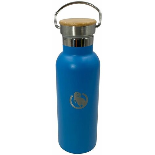 Термос для напитков (термобутылка) THEROPOD TP-31W 0.5L, нержавеющая сталь, пробка винтовая (металл, бамбук), голубой