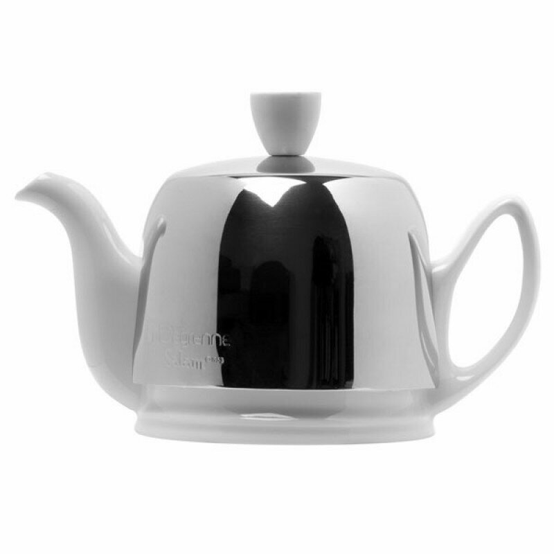 GUY DEGRENNE Чайник заварочный с ситечком на 2 чашки нерж. сталь, фарфор White (211987)