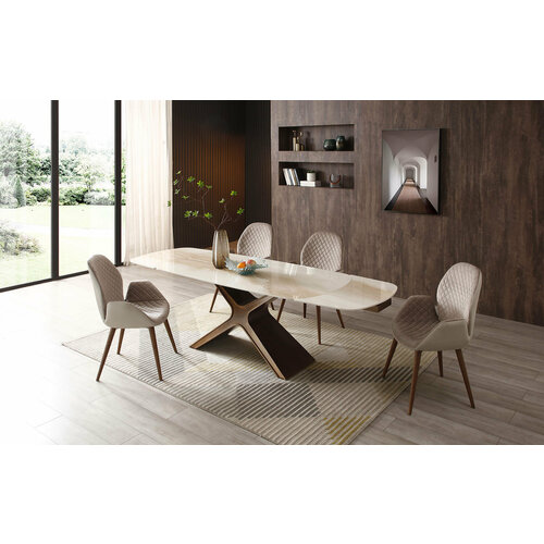 Стол Charlotta + 4 стула Bern