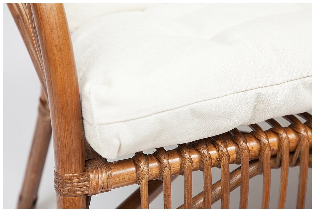 Комплект TetChair" NEW BOGOTA " ( диван + 2 кресла + стол со стеклом ) /с подушками/ ротанг, кр:61х67х78,5см, дв:108х66х78,5см, ст:D60х56,5см, coco brown (коричневый кокос) - фотография № 11