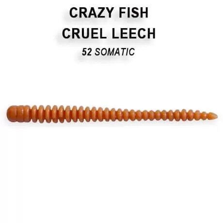 Силиконовая приманка мягкая съедобная Crazy Fish Cruel Leech