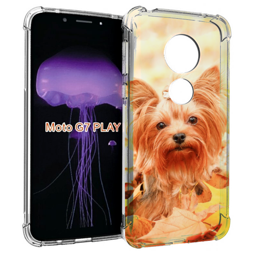 Чехол MyPads еркширдский терьер йорк для Motorola Moto G7 Play задняя-панель-накладка-бампер