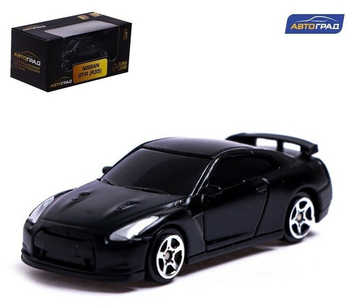 Машина металлическая NISSAN GT-R (R35),1к64, цвет черный матовый