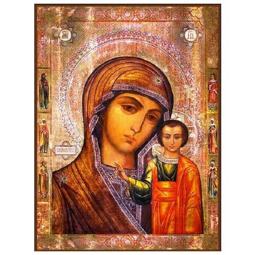 Казанская икона Божией Матери на дереве освященная казанская икона божией матери 24 18 на дереве