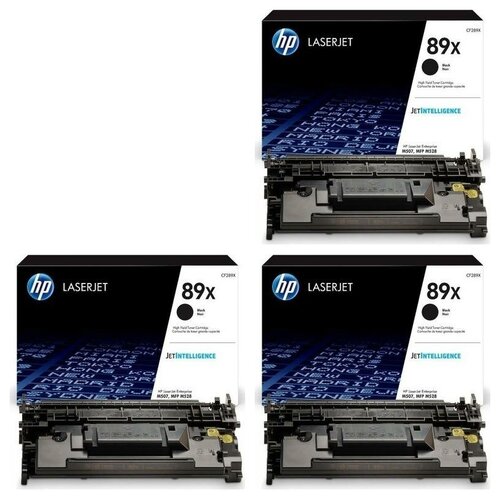 HP Картриджи комплектом HP CF289X-3PK 89X черный 3 упаковки, повышенной емкости [выгода 2%] 30K