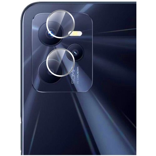 Защитное стекло на Realme C35 (Риалми С35) гибридное-пленка+стекловолокно на Камеру, прозрачное силиконовая клеевая основа Hybrid Glass 2 шт, Brozo