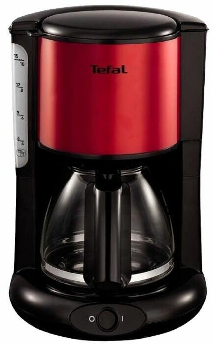 Кофеварка Tefal CM 361Е38 капельная 1000 Вт 1.25 л чёрно-красная