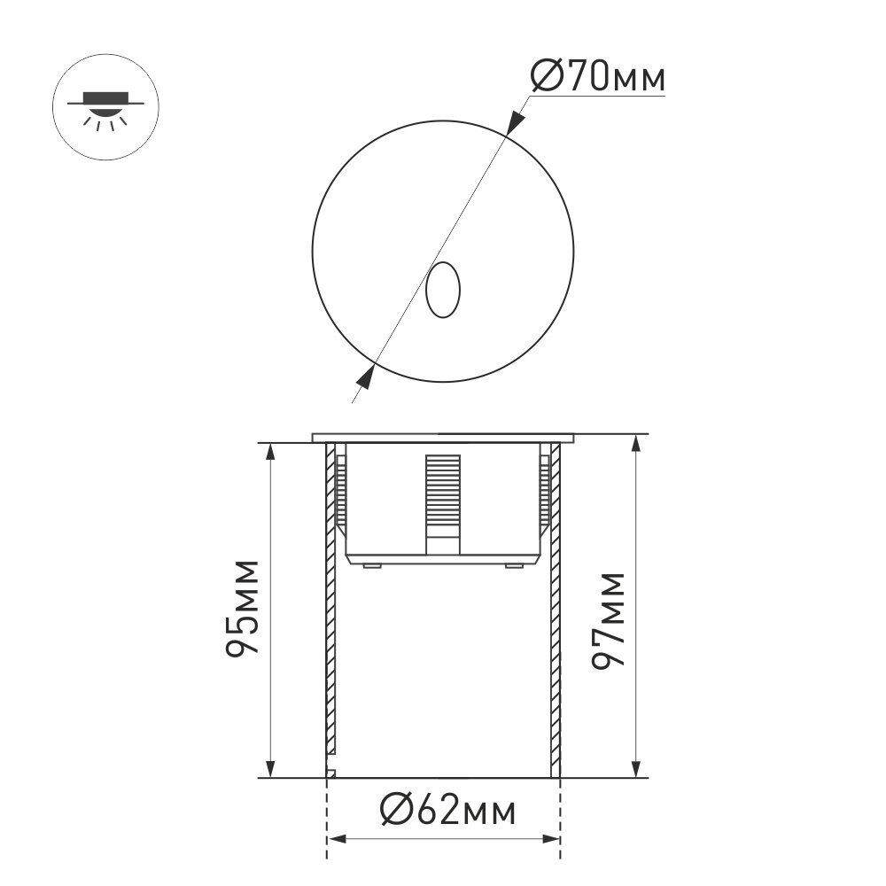 025737 Светильник светодиодный LT-GAP-R70-3W Warm3000 (белый, 30 deg) Arlight - фото №18