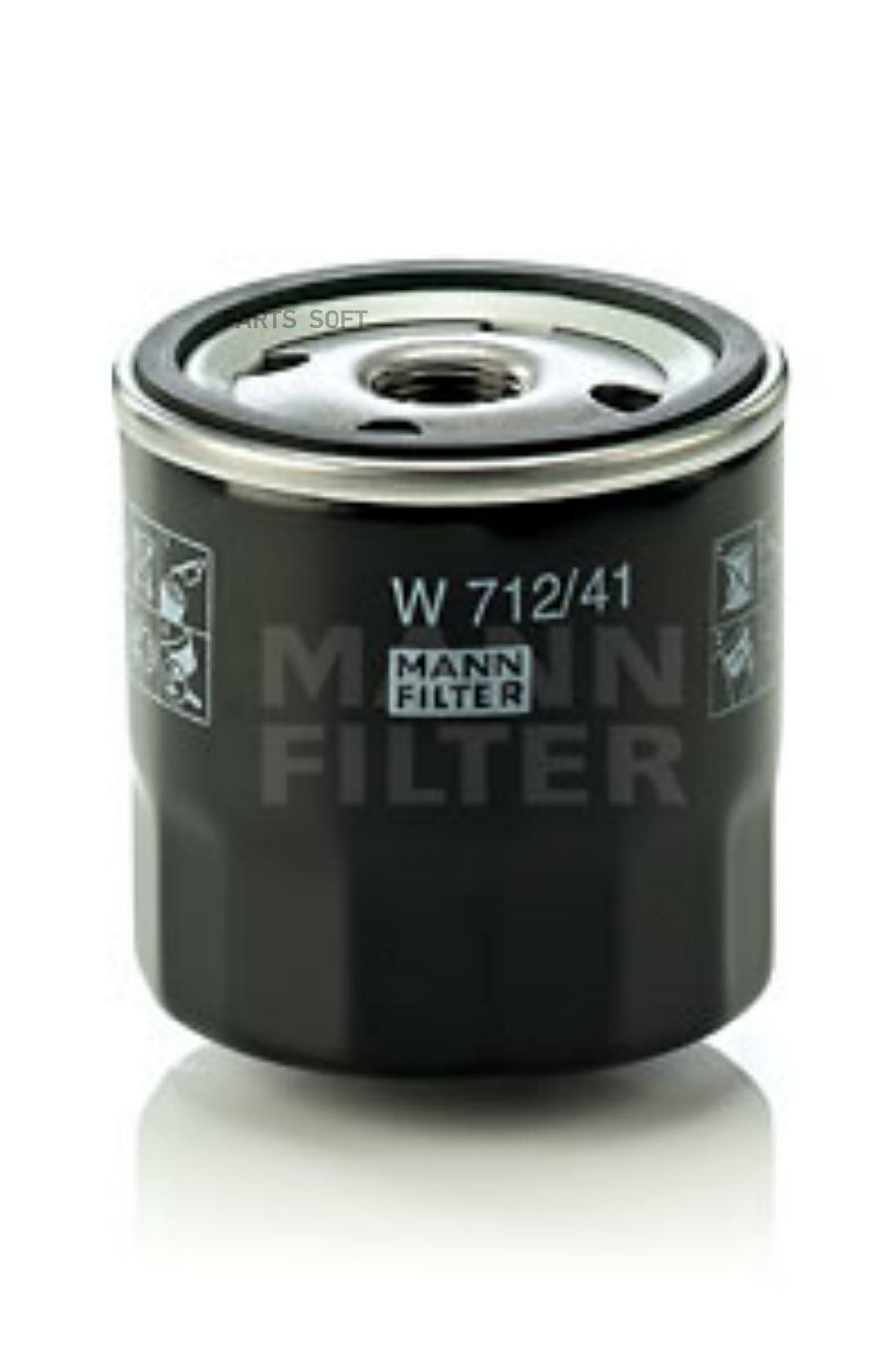 MANN-FILTER W 712/41 Фильтр масл. OPEL 1.3-2.5L 85=> /DAEWOO ESPERO, NEXIA 1.5-2.0L