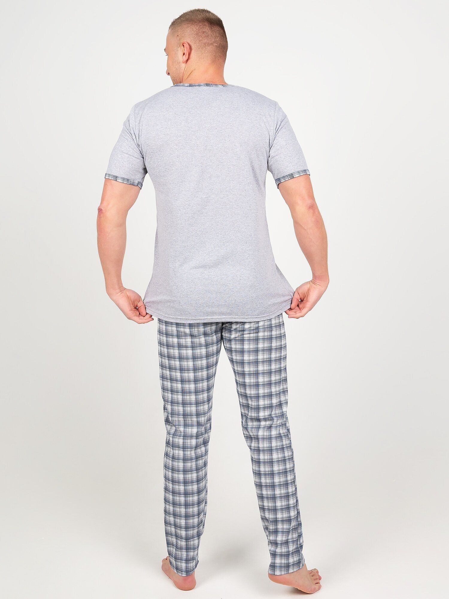 Пижама мужская, Ивелена, серая, 50 размер - фотография № 9