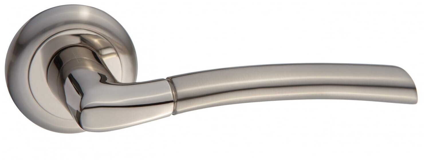 Ручка дверная TIXX (Тикс) "Аллегро", никель матовый/никель блестящий