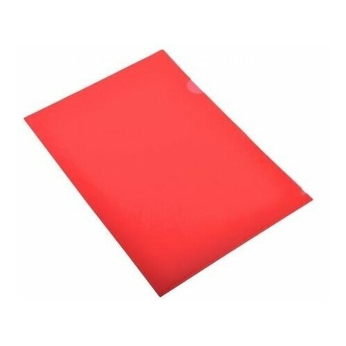 Папка-уголок, А4, с тиснением, 0,10мм, красная (5 шт. в упаковке)