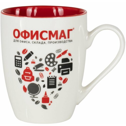 Кружка офисмаг 340 мл керамика белая 608371 670₽