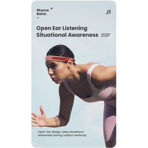 Повязка на голову с блютус-наушниками Openear Rhyme Band S17 налобная гарнитура для занятий спортом беспроводные наушники красные 349000₽