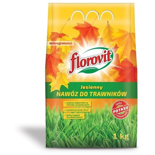 Удобрение гранулированное Florovit для газона осеннее, 1 кг
