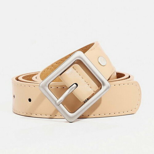 фото Ремень сима-ленд, размер 110, бежевый сима-лэнд