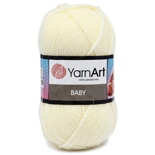 фото Пряжа yarnart baby молочный (502), 100%акрил, 150м, 50г, 5шт