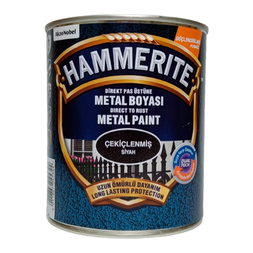 Краска для металла HAMMERITE молотковая черная 750 мл import краска hammerite молотковая серебряно серая 5 00