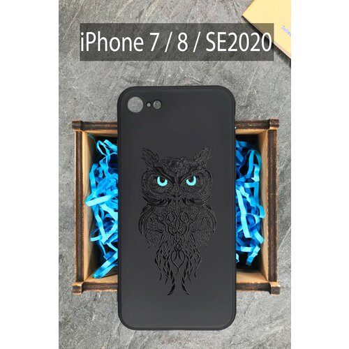 Силиконовый чехол Сова для iPhone 7 / 8 / SE 2020 / Айфон 7 / Айфон 8 силиконовый чехол фак офф для iphone 7 8 se 2020 айфон 7 айфон 8