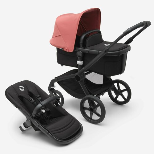 Коляска Bugaboo Fox 5 black/ midnight black/Sunrise red коляска 2в1 bugaboo fox 5 black цвет black sunrise red