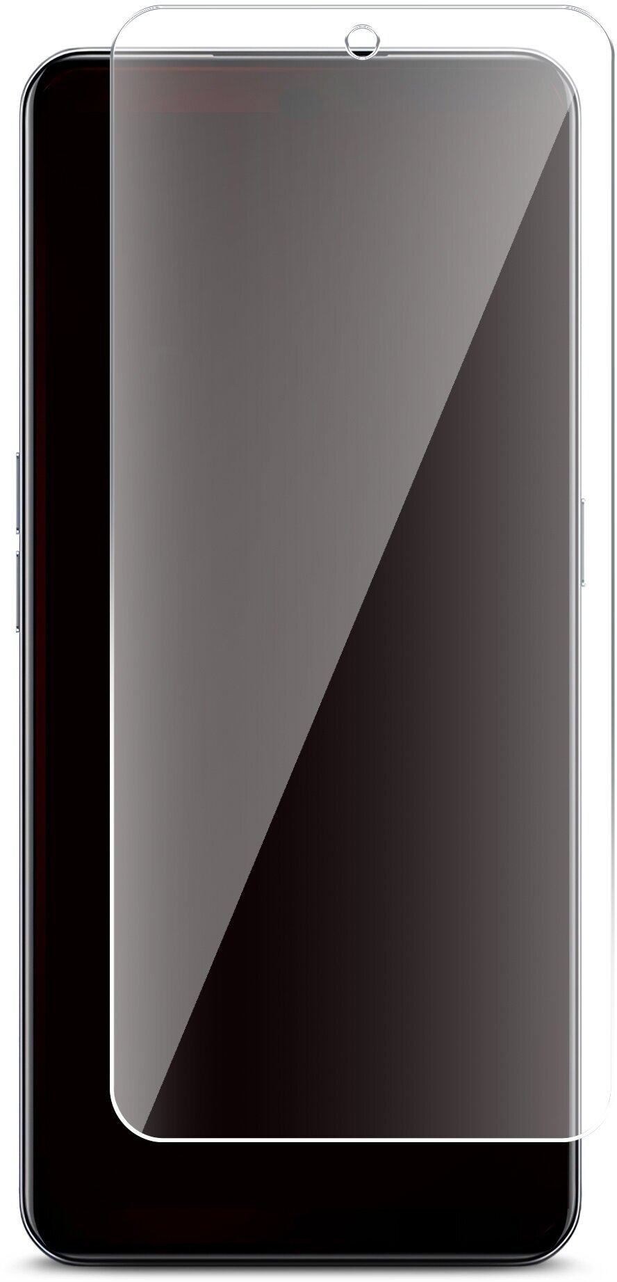 Защитное стекло для Realme GT3 (Риалми ГТ3) на Экран, (гибридное: пленка+стекловолокно), прозрачное тонкое Hybrid Glass, Miuko