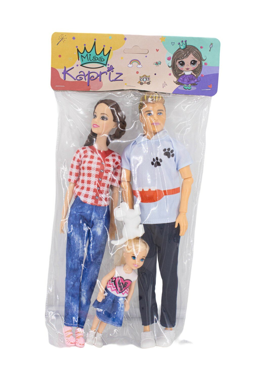 Кукла Miss Kapriz 8088-7C-1YS Семья в пакете