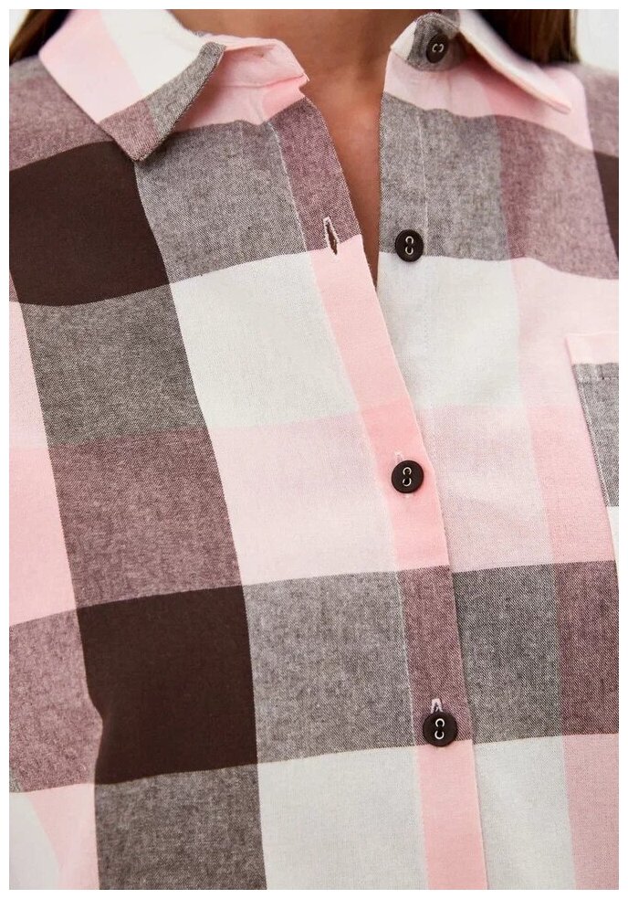 Комплект Indefini, рубашка, брюки, длинный рукав, размер M(46), розовый - фотография № 5