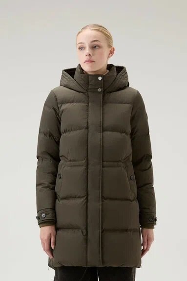 Парка  Woolrich, размер S, зеленый