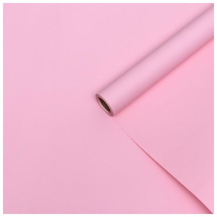 Пленка для цветов тонированная, матовая, розовый, 0,5 х 10 м, 70 мкм