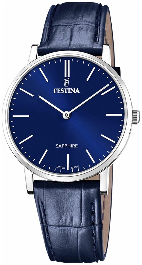Наручные часы FESTINA Мужские Наручные часы Festina F20012/3, серебряный, синий