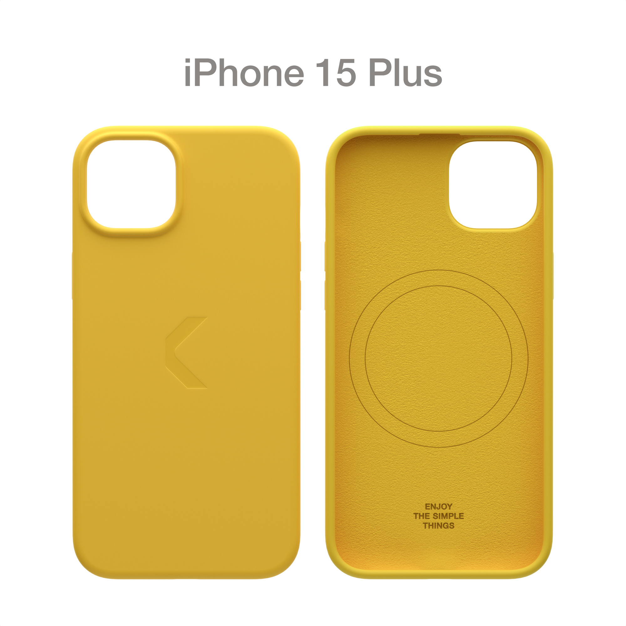 Силиконовый чехол COMMO Shield Case для iPhone 15 Plus, с поддержкой беспроводной зарядки, Commo Yellow