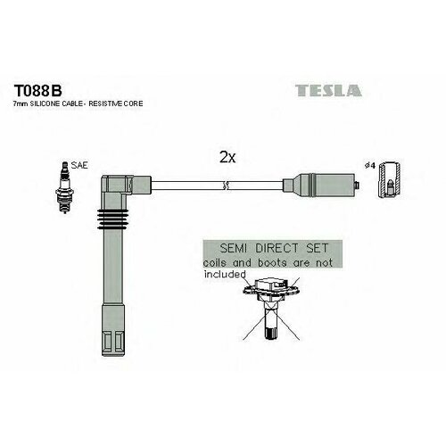 Tesla1 TESLA Провода зажигания TESLA T088B