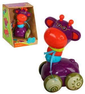 Развивающая детская игрушка для малышей "Жираф", цвет фиолетовый, в/к 12,3*12,3*16,5 см