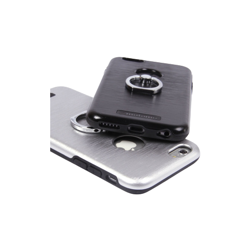 Противоударная накладка Motomo с кольцом-держателем для Apple iPhone 7 / iPhone 8 / iPhone SE 2020 серебро