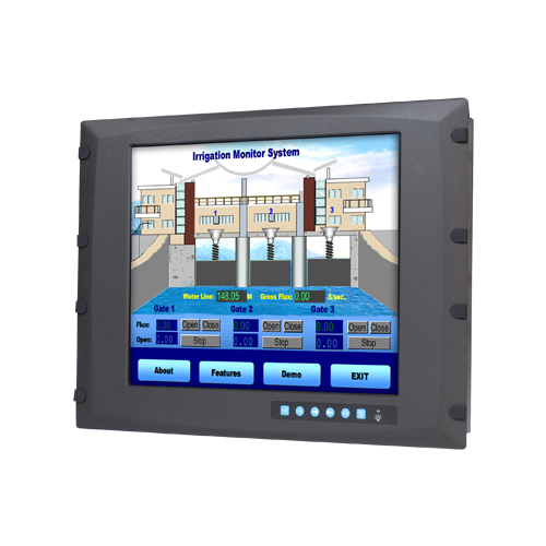 17 Монитор Advantech FPM-3171G-R3BE, 1280x1024, серый fpm 3171g r3be 8u rackmount 17 sxga industrial monitor with resistive touchscreen direct vga and dvi ports and wide operating temperature