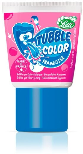 Жевательная резинка Lutti Tubble Gum Color, со вкусом малины, 35 г