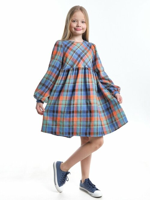 Платье Mini Maxi, размер 146, голубой, коралловый