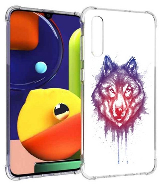 Чехол задняя-панель-накладка-бампер MyPads пушистый волк для Samsung Galaxy A70/A70s SM-A705F (2019) противоударный